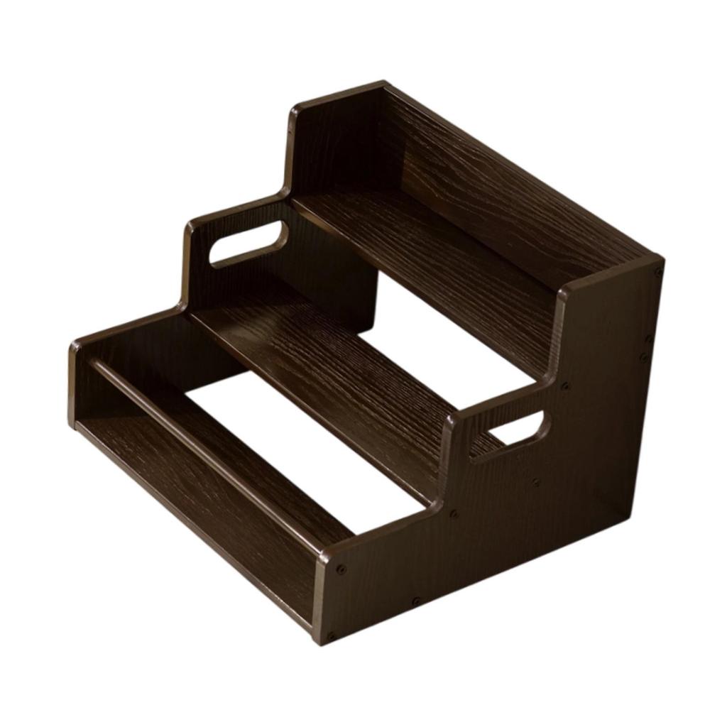 Bamboo Display Stand Versatile Rustic Sturdy Desktop Cosmetic Holder Coffee Cup Rack for Bedroom