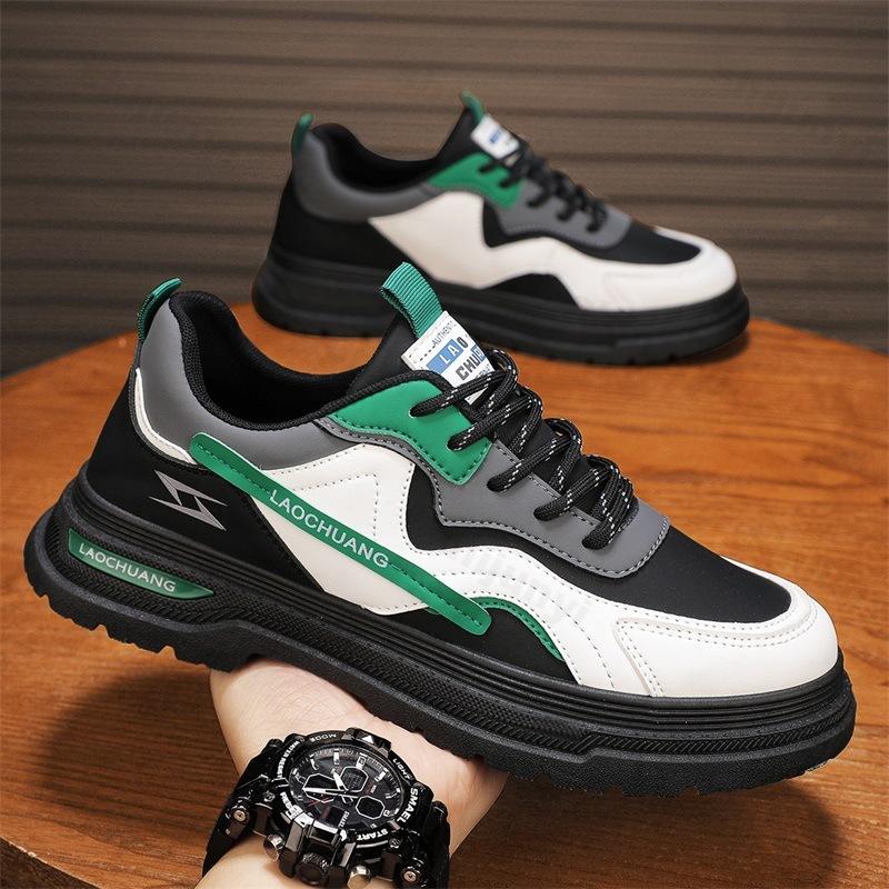 Fashion Men's Fashion Trend Versatile Low Top Casual Thick Soled Shoes 2025 Autumn New Comfortable Non Slip Niche Design Chunky sneakers