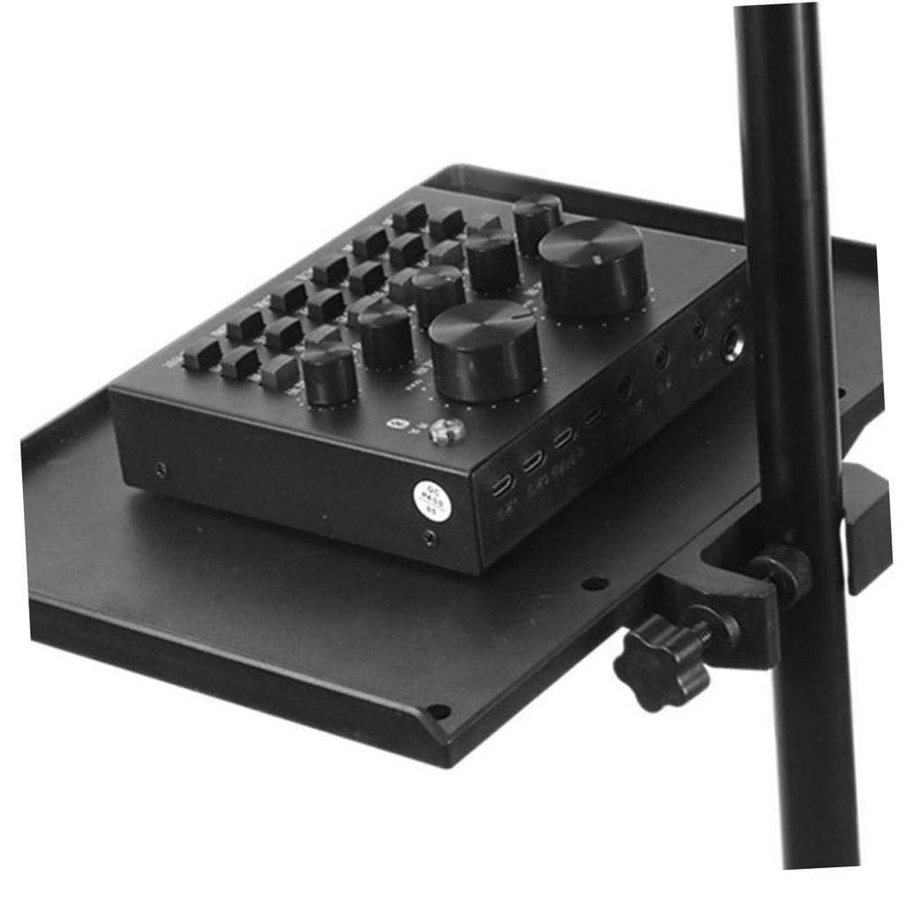 NUOLUX Mobile Phone Live Broadcast Stand Microphone Sound Card Tray Adjustable Bracket Stand Microphone Multifunctional Microphone Storage Tray Holder