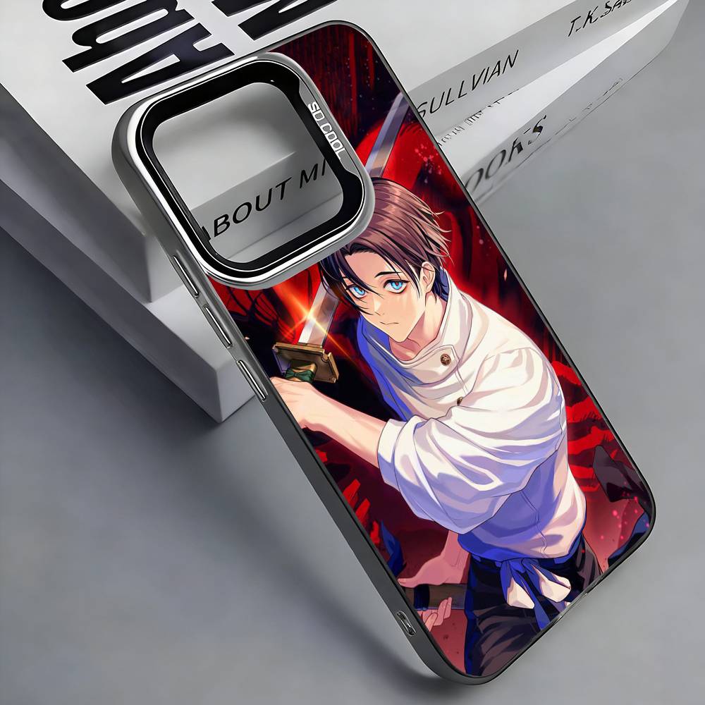 O-Okkotsu Yuta J-Jujutsu K-Kaisen Phone Case For iPhone 17, 16,15,14,13,12,11 Plus,Pro Max, Colorful Silver Funda Cover