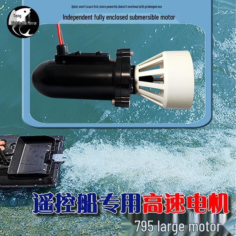 12V 795 Motor Underwater Power Thruster for DIY RC Bait and Net Pulling Boat Models
