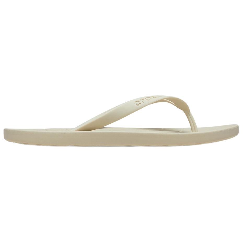 Crocs Fashion Versatile Rubber Sole Non-Slip Flip Flops Unisex Footwear Bone-White 210089-2Y2