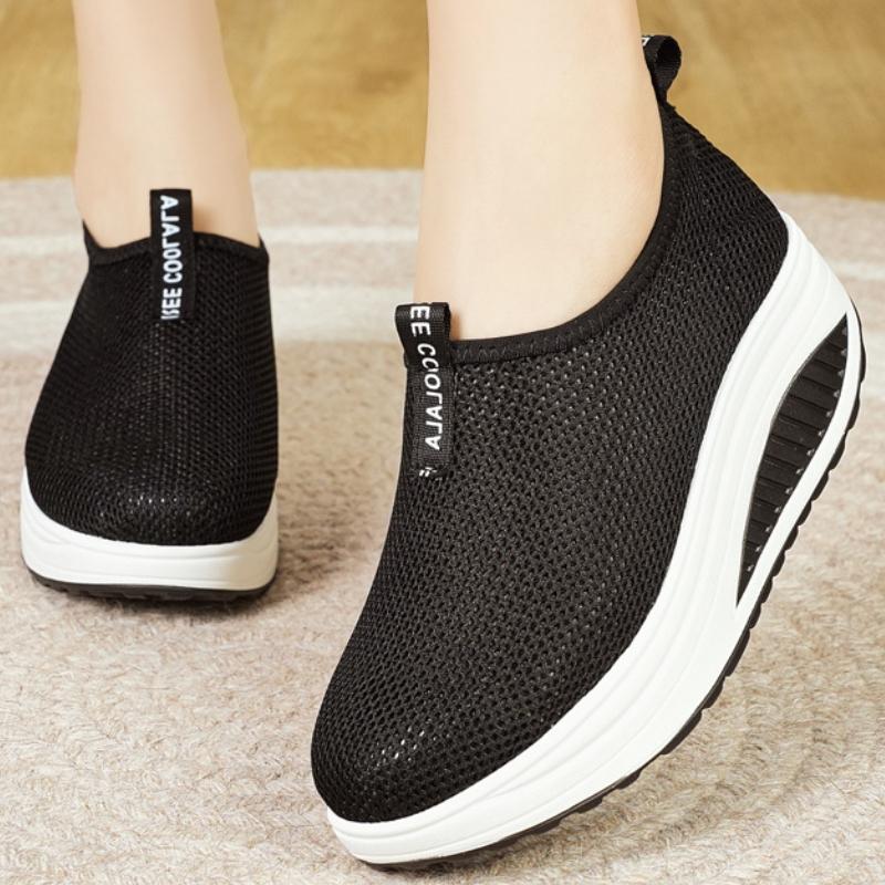 Fashion Fashion Breathable Mesh Women Running Shoes Comfortable Lightweight Casual Sneaker Summer Outdoor Non-slip Flat Running Shoes