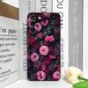 Stilvolle Schwarze Rose Tief Lila Blume Handyhülle für Google Pixel 10 9A 8 A 7A 6 A 7 PRO 8 9 Pro XL 4G 5G Kunst Matt Weiche Hülle