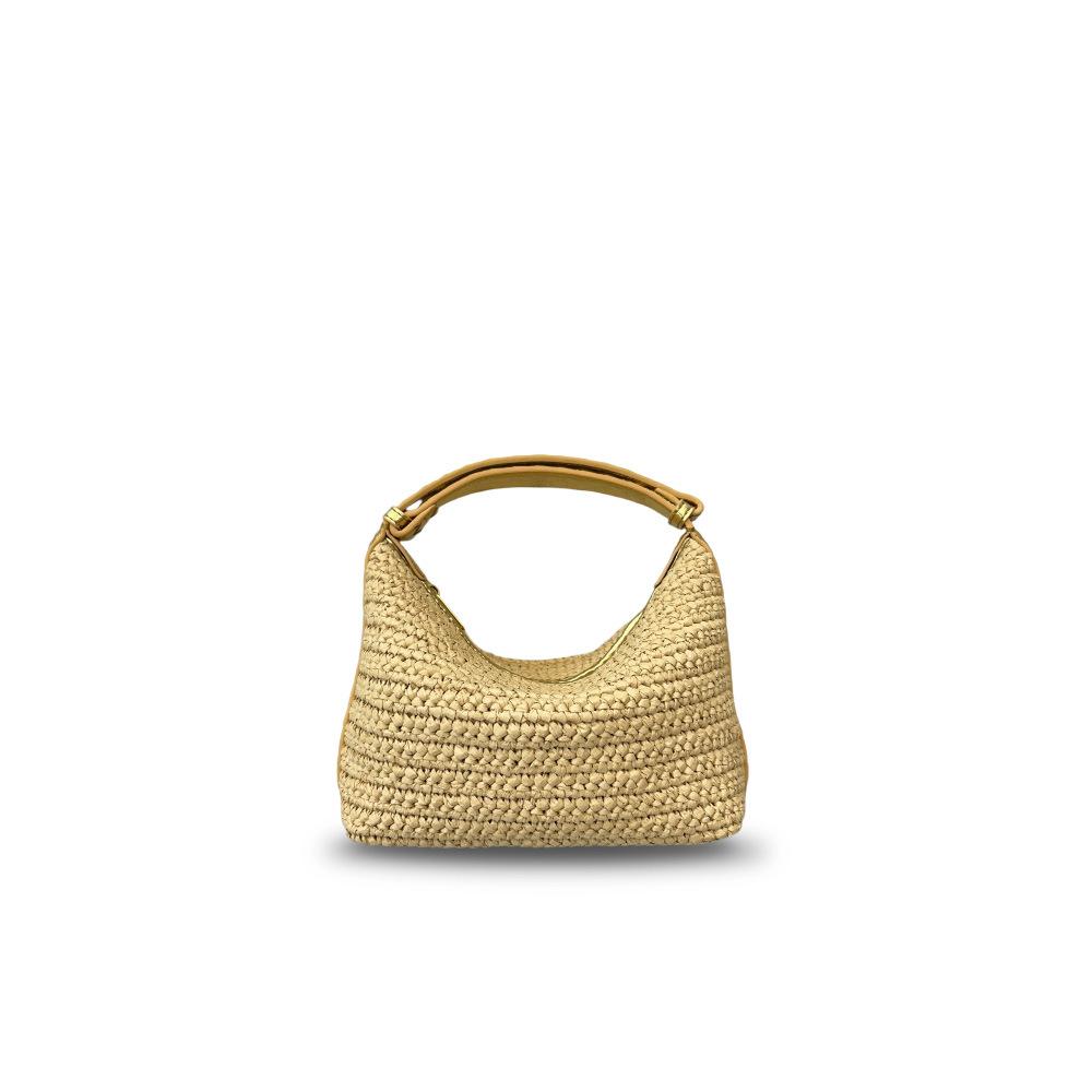 2026 Transfrontaliera Nuova Borsa Pranzo Borsa Pranzo in Paglia Lafite Moda Casual Manico in Pelle Borsa da Spiaggia Intrecciata Donna