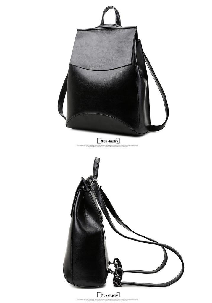 Mochila Universitaria Multifuncional Estilo Coreano de Cuero Genuino para Mujer 2026