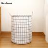 Puntos Foldable Waterproof Clothes Basket Large Capacity with Handle Square Laundry Storage Bag