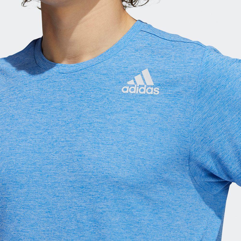 adidas T Shirts Men's Sky Blue Crew Neck Moderate Straight Fit HF4204