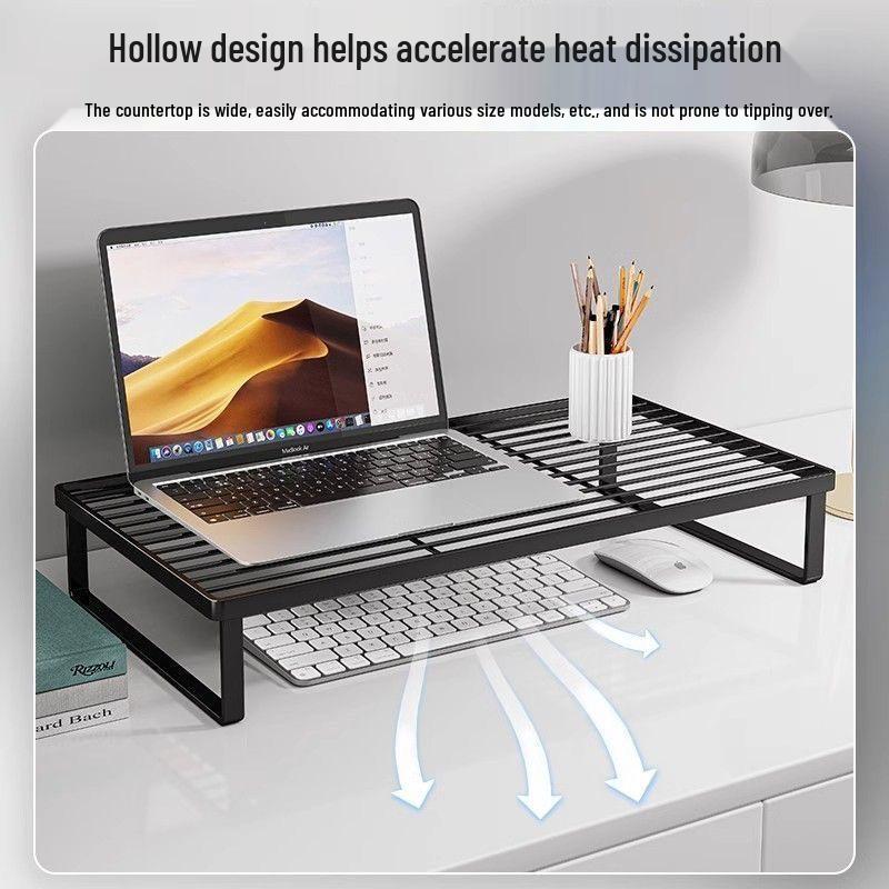 Bold Desktop Storage and Notebook Cooling Stand with Keyboard Tray