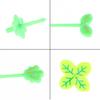 8Pcs Fruit Fork Toothpick Leaves Plastic Decoration Lunch Box Bento Accessories