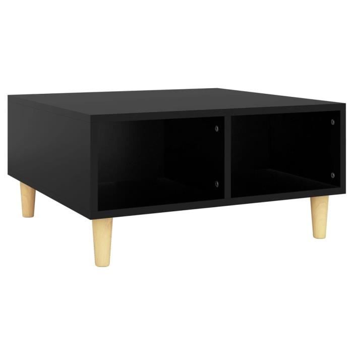 VidaXL Table basse Noir, 60x60x30 cm Aggloméré