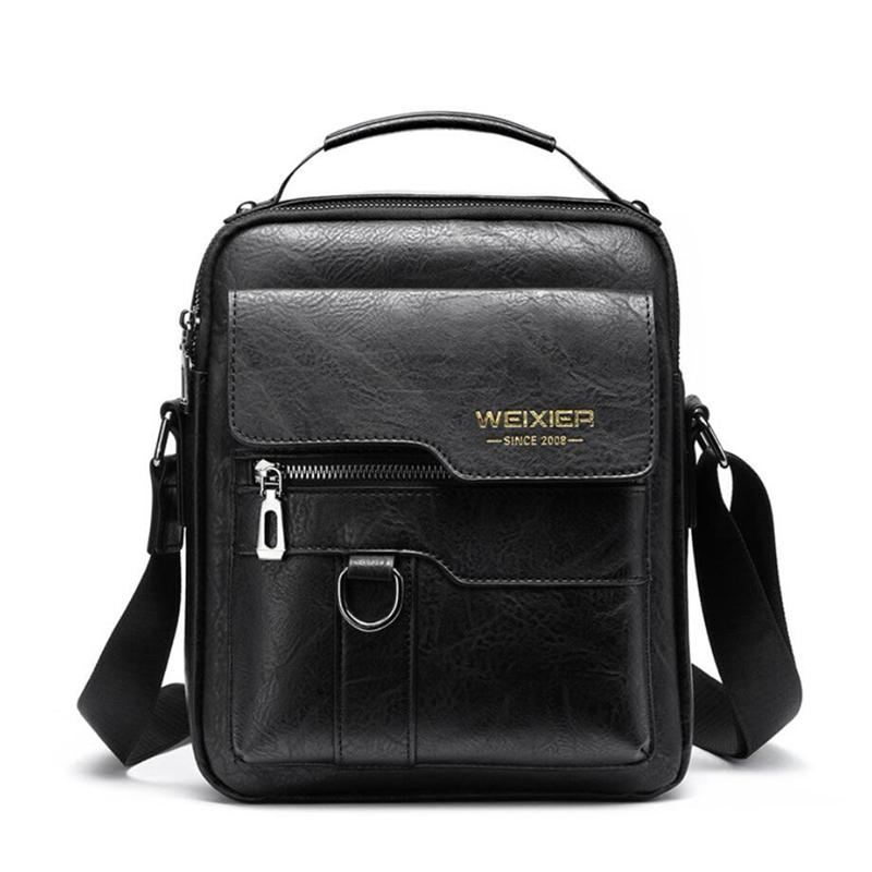 Brand Men Shoulder Bag For 9.7" Ipad Men PU Leather Flaps Men's Crossbody Bags Business Flap Male Solid Messenger Bag Travel Bag