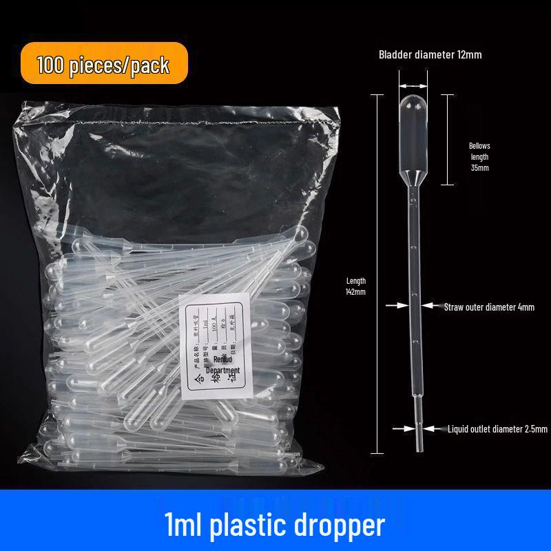 Disposable Plastic Dropper Pipettes 1ml, 2ml, 3ml, 5ml (100pcs)