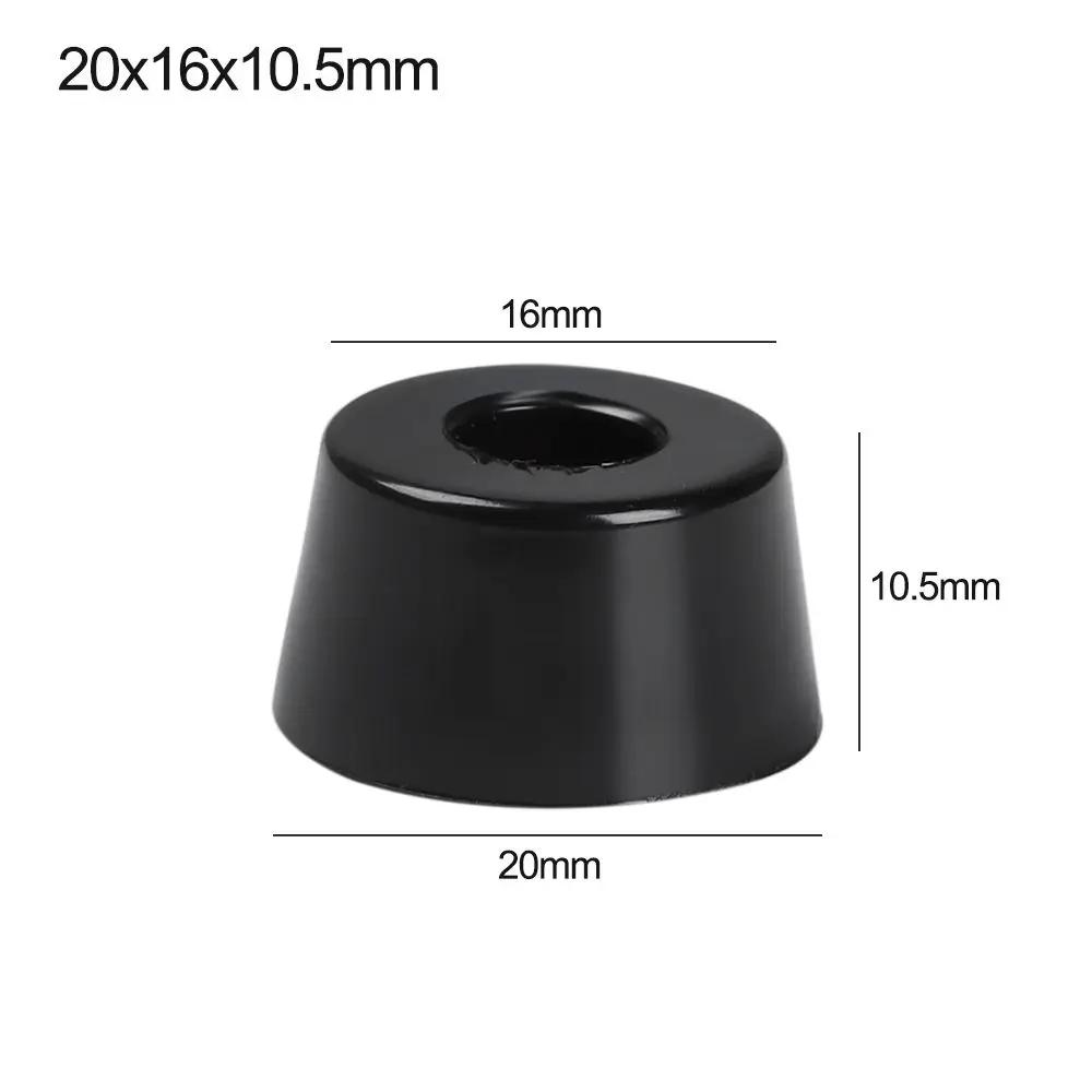 10pcs Anti Slip Furniture Legs Feet Black Speaker Cabinet Bed Table Box Conical Shock Pad Floor Protector Furniture Parts