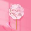 Translucent Embroidered Long-Handled Round Fan for Children's Hanfu and Cheongsam Costumes