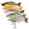 5PCS with Treble Hooks Jointed Swimbaits 6 Segment Artificial Fishing Lures  Saltwater Fishing