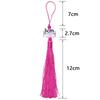10pcs 23cm Tassel Silk Fringe Trim Colorful Handmade White Jade Lotus Tassels For DIY Bookmarks Souvenir Home Party Gift Decor