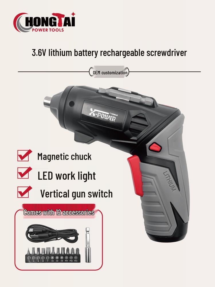 3.6V Rechargeable Mini Cordless Screwdriver with Special Storage Design