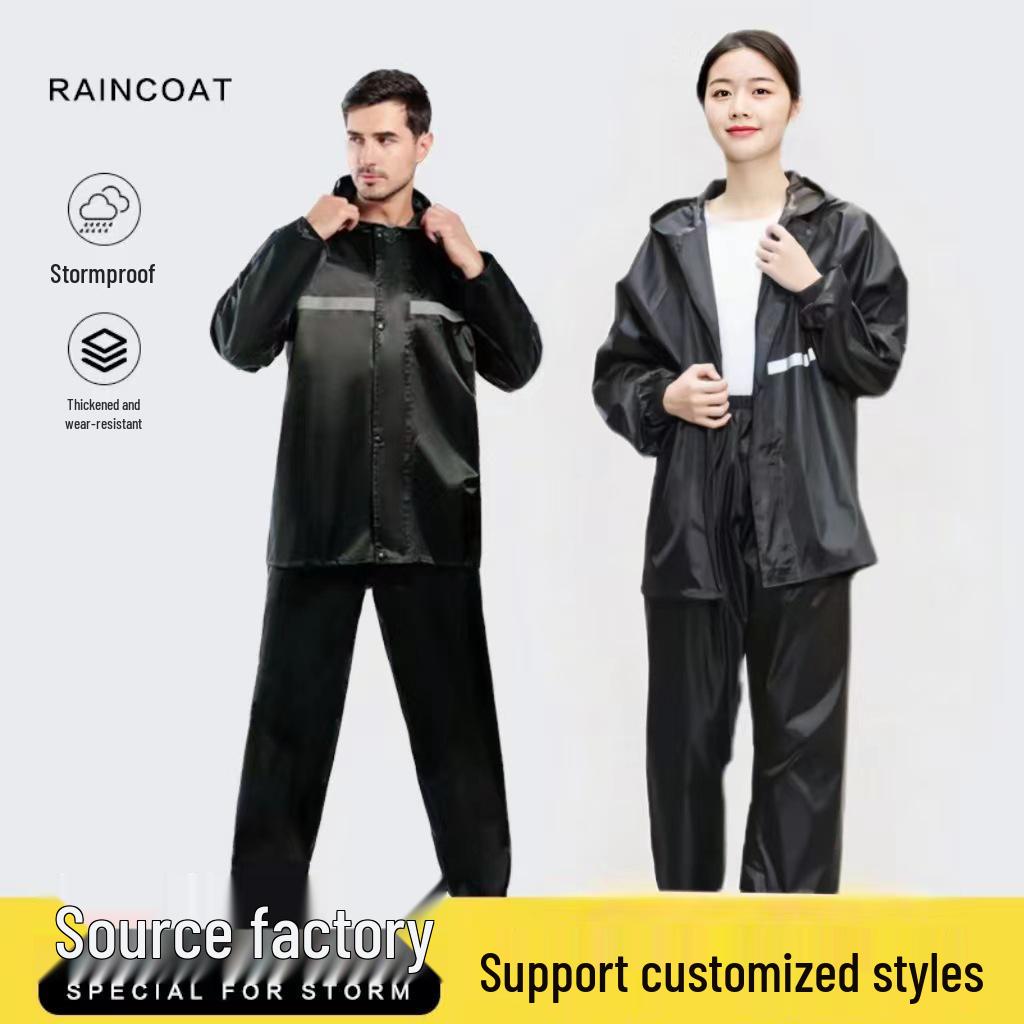 Men's and Women's Waterproof Motorcycle Raincoat and Pants Set