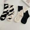 Autumn and Winter Trendy Socks, Personalized AB Student Couple Sports Socks, Asymmetrical Long Socks for Men and Women