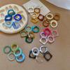 5Pcs Colorful Resin Acrylic Irregular Rings For Women Girls Travel Aesthetic Jewelry Set Rings Knuckle Finger Rings Accessories