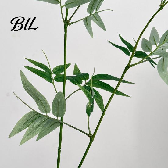 Minimalist Faux Greenery for Office Bamboo Tree Branches, Long Stems Greenery, Artificial Plants, Leaves Flexible Bending Stems, Zen Style Branches