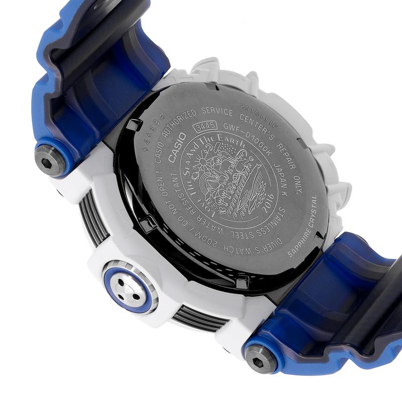 Casio G-SHOCK Lumea Balenelor Ediție Limitată Frogman Afișaj LCD Sport Scufundare Solară Cuarț Japonez și Coreean Ceas pentru Bărbați Gri GWF-D1000K-7JR