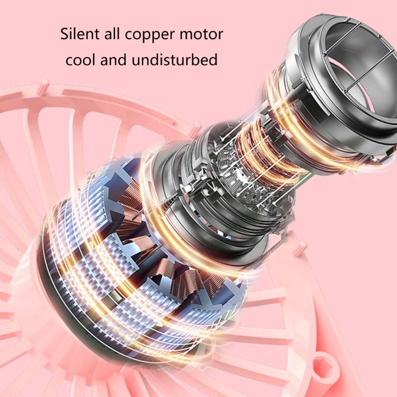 Lightweight USB Fan Multifuntional Cooling Device Small Fan Handheld Powerful Fan Cute Desk Fan for Desk Travel Use