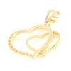 Les Trésors De Lily [F6349] - Gold Plated Pendant 'Coeur Sublime' Golden White - 16x17 Mm