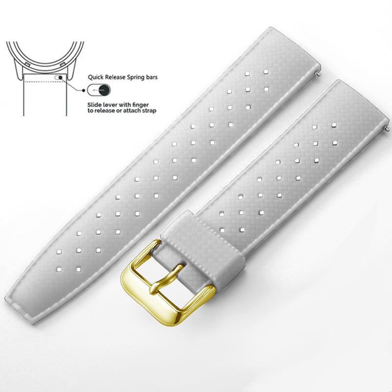 Tropical Silicone Watch Band Quick Release Watch Band 18mm 20mm 22mm Rubber Tropic Smart Watch Strap Waterpfroof Muti-Color