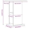 Aquarium Stand Artisan Oak 36 x 60.5 x 72.5 cm Engineered Wood