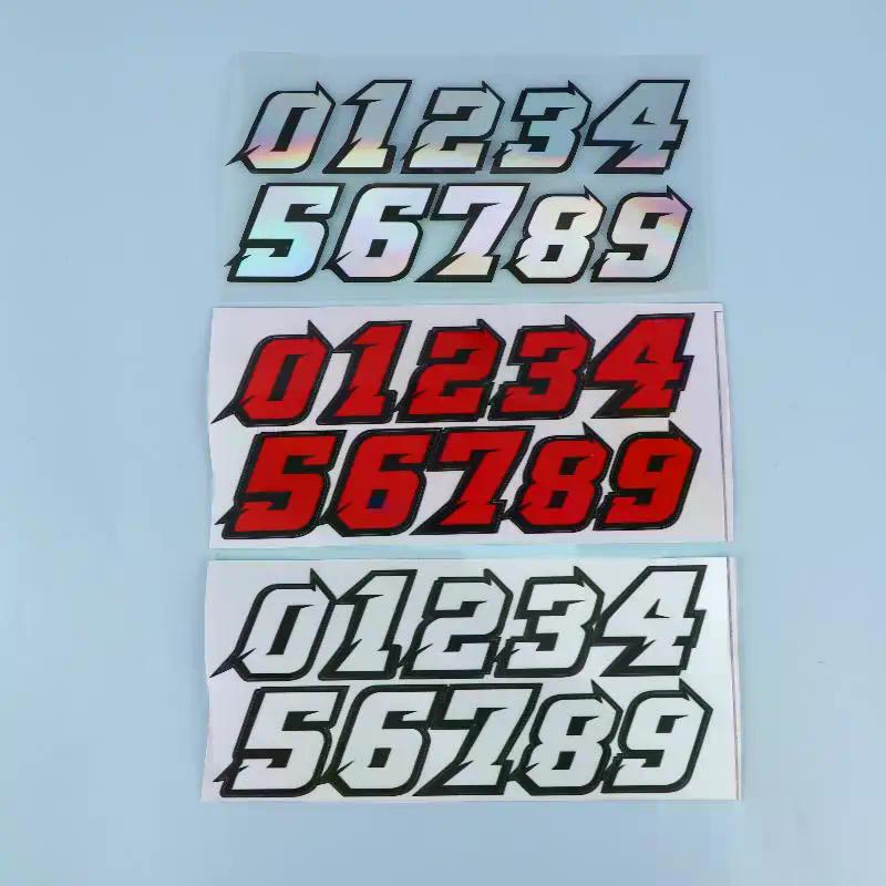Creative Number Scooter Stickers Waterproof DIY For Motorbike Fuel Tank Front Fairing Side Panels Vinyl Decals Decor