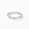 Tancise Klassisk 925 Sterling Sølv Zircon Ring Dame Smykker Bryllup Løfte Party Gift