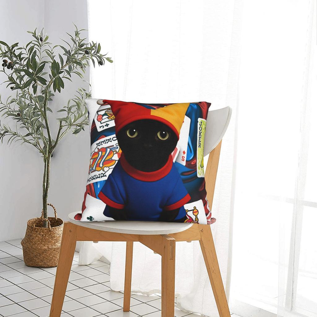 Game B-Balatro Joker card Funny Pillow Cover  Print Cushion Cover Retro Trendy Pillow Case For Living Room Sofa