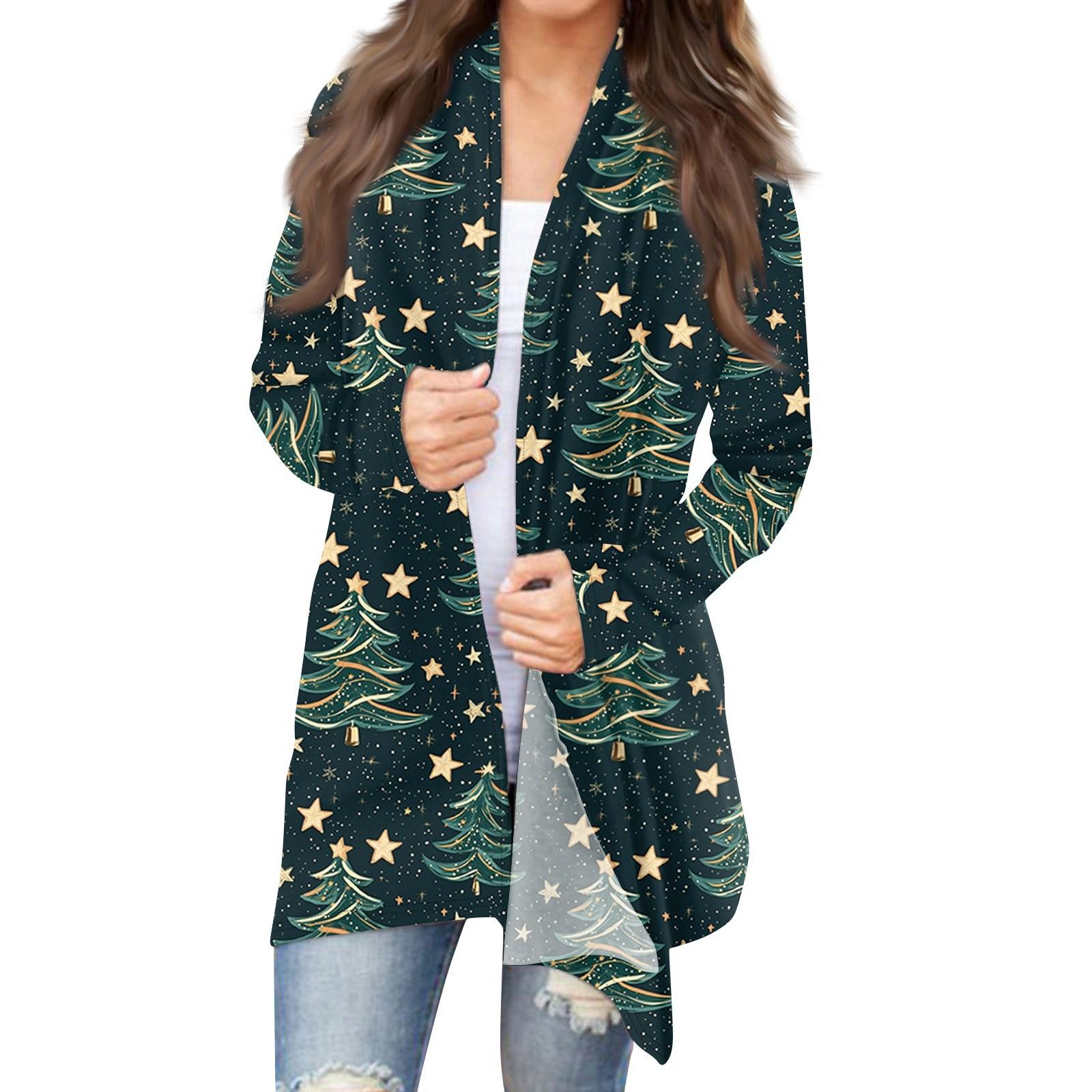 Женская модная рождественская куртка с принтом — фото 3