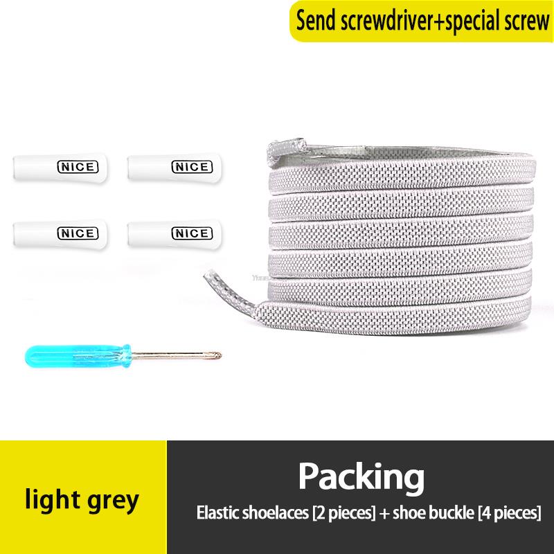 Fashion No Tie Shoe laces Elastic Laces Sneakers Flat Shoelaces without ties Kids Adult Quick Shoe lace Rubber Bands for Shoes