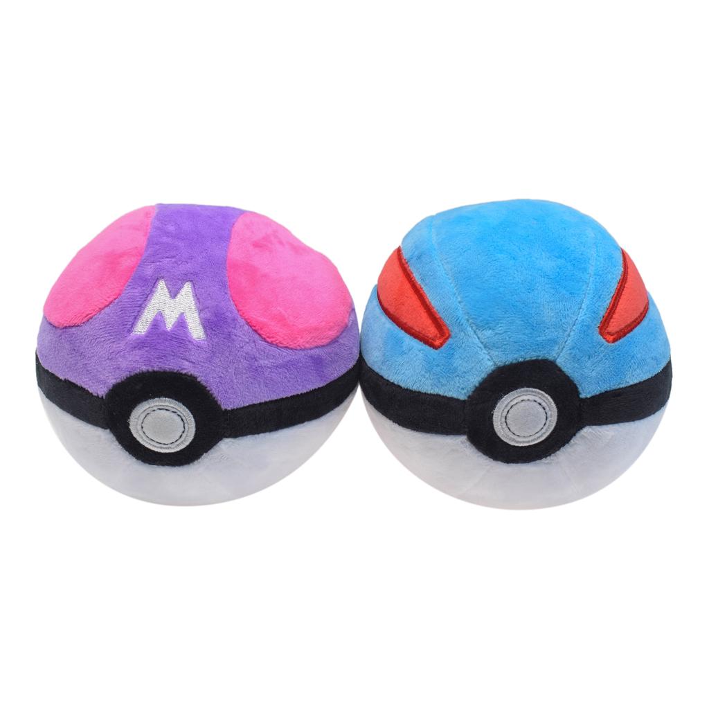 Cartoon Master Ball Great Ball Ultra Ball Pok Ball Plush Toy Animals Soft Stuffed Backpack Pendant Decoration Toy Birthday Gift