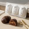 New 3-Cell Almond Design Silicone Chocolate Mold French Mousse Cake Mould Dessert Baking Tools Kitchen Silicone Bakeware