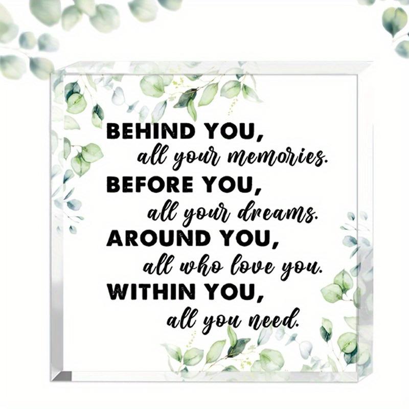 

Positive Behind You Graduation Sign - Inspirational Shelf Decor for Celebrating Achievements чистый