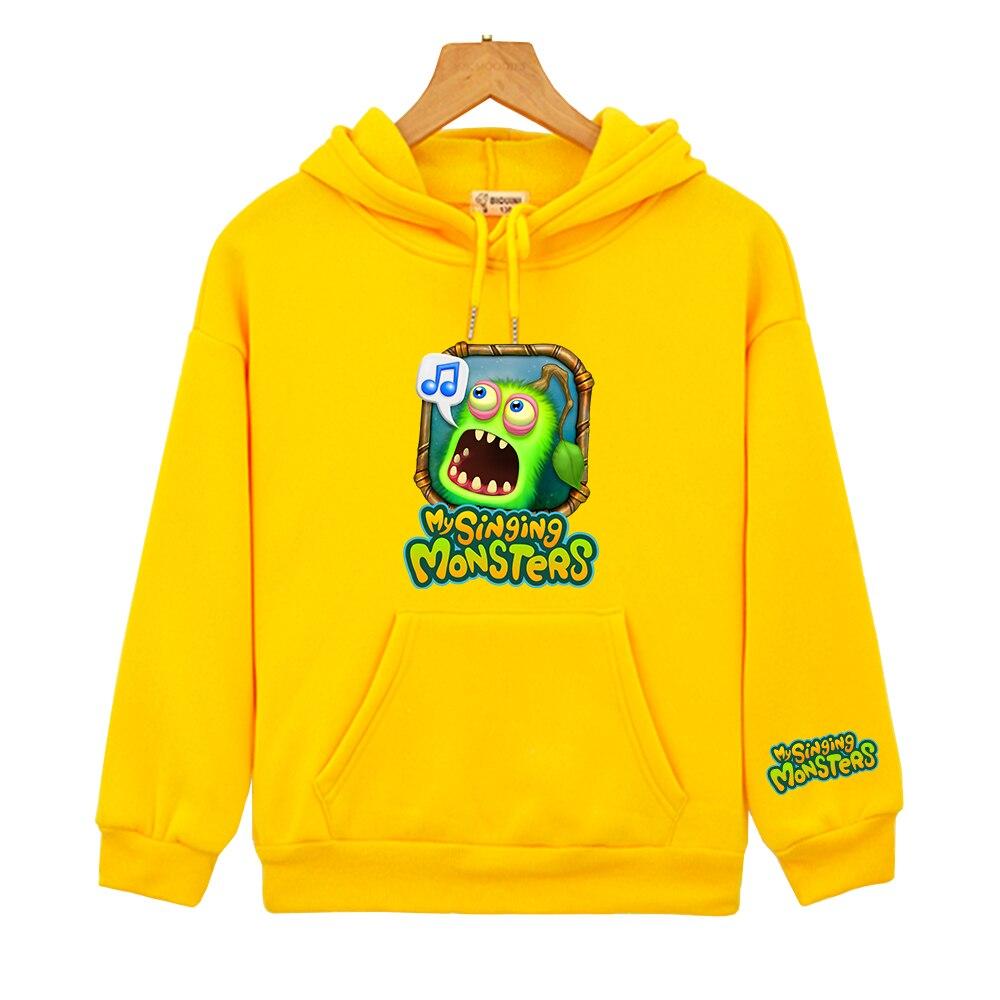 My Singing Monsters Joc de desene animate Hanorace verde cu imprimare grafică pentru copii Hanorace cu glugă fleece băieți/fete Pulovere hanorace pentru băieți hanorace fete