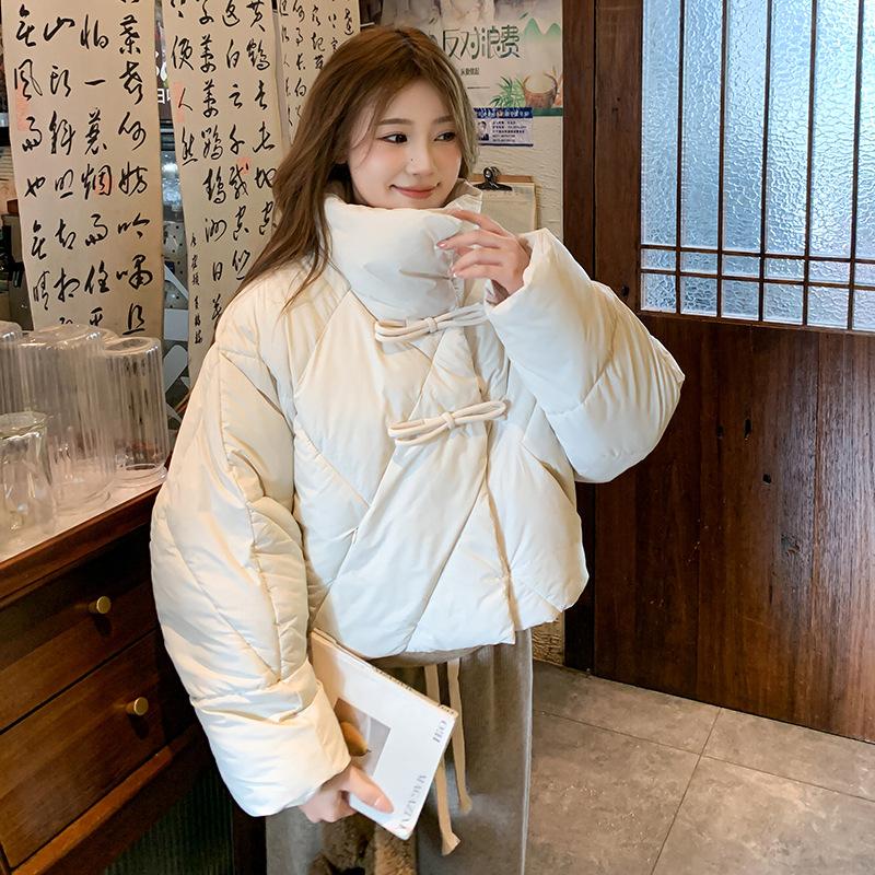 Cotton Clothes for Women Short and All-Match Loose Down Cotton Clothes Bread Clothes Winter Thickened Stand Collar Cotton Clothes Jacket