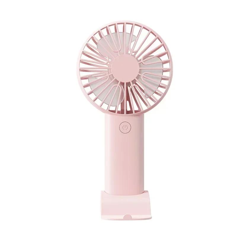New Wind Cooling Handheld Mini USB Rechargeable Cute Fan Portable 5 Speed Personal Pocket Handheld with Hook &Screen