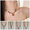 Handmade Craft Bohemia Necklace Leaf Pendant Butterfly Pendant Necklace  Women
