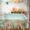 Tropical Beach Rectangle Table Cloth for Table Decor Kitchen Dining Waterproof Reusable Tablecloth for Tables Indoor Outdoor
