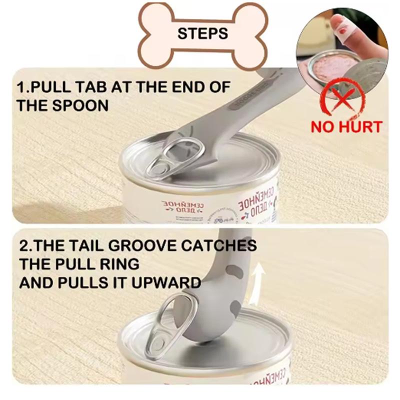 Cat canned spoon can opener fresh-keeping lid cat canned sealing lid cat strip feeder squeeze spoon pet sealing lid