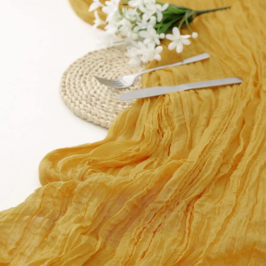 20/10/6 Pcs Cotton Gauze Table Runner Wedding Decoration Sage Green Cheesecloth Tablecloth Wedding Party Bridal Shower Decor