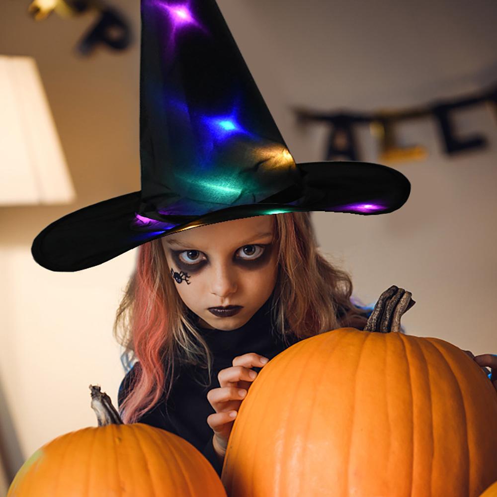 5x Halloween Witch Hats LED String Lights Light Up Outdoor Hanging House Decor