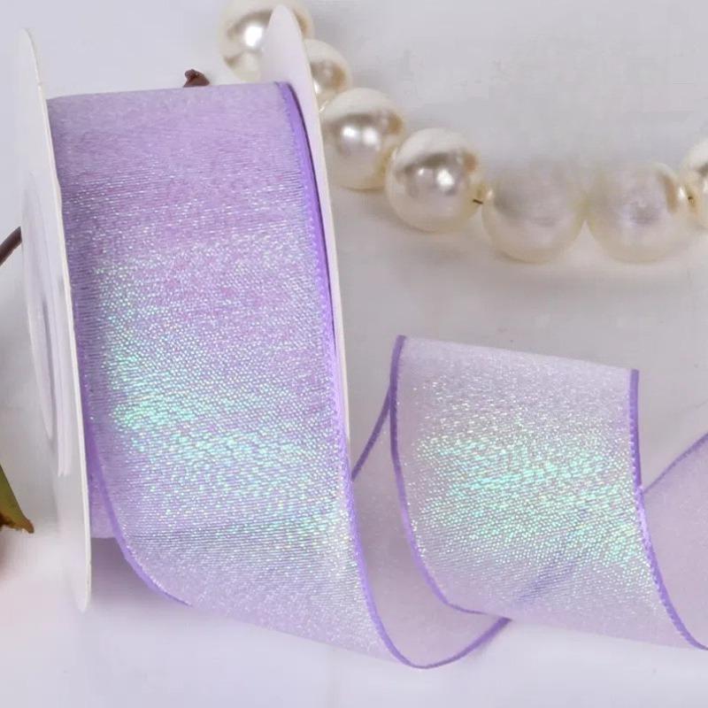 Yards Fishtail Organza Ribbon Crafts Bow Polyester Silk Satin Ribbons 4cm Shiny Silk Ribbons for Decorating Weddings