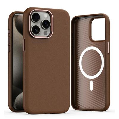 Luxury Leather Magsafe Phone Case Suitable for IPhone 16 15 14 13 12 Pro Max Plus Magnetic Wireless Charging Shockproof  Cover