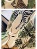 Women's Ice Silk Pajama Set: Long Sleeve, High-End Forest Style for Spring & Autumn Wear